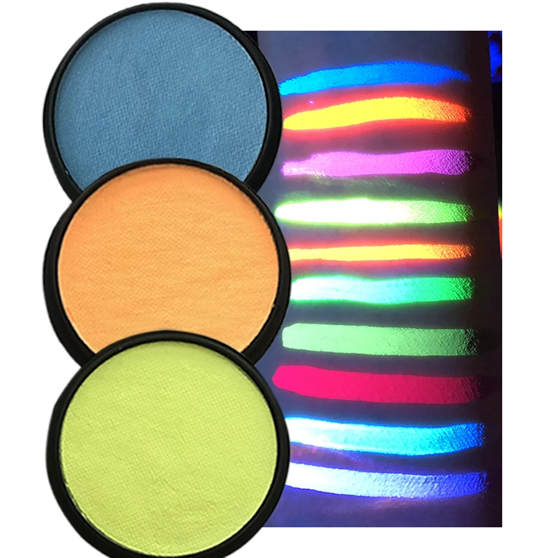 20g Body Painting UV Colors Water Based Makeup Eyeliner Neon Face Paint Cake Split Christmas Sports Event Family Party Supplies