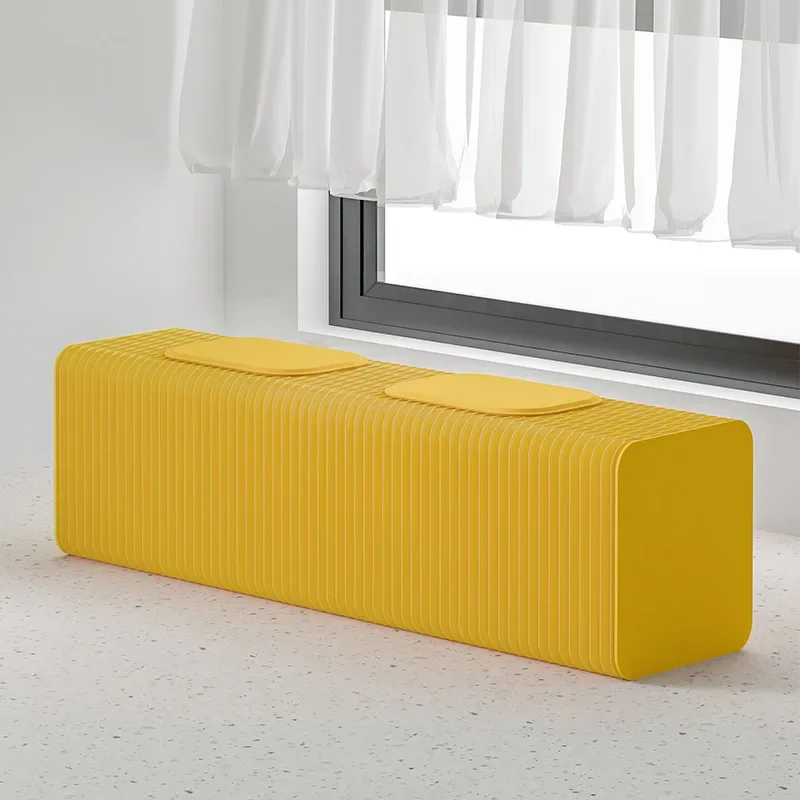 مقعد ورقي مبتكر، مقعد منخفض، مقعد لتغيير الأحذية في غرفة النوم، ورق منظم بجانب السرير #4