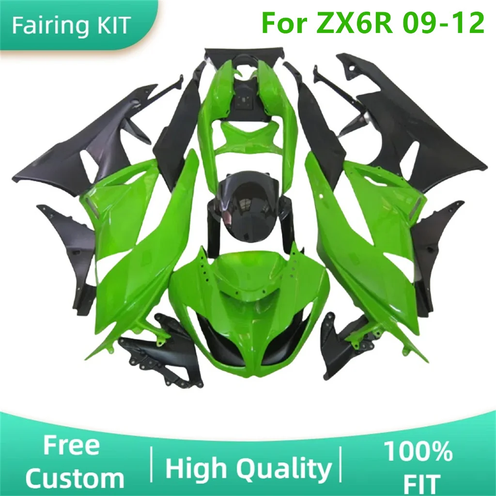 High Grade Motorcycle Fairings kit for Kawasaki ZX6R 09 10 11 12 ZX-6R 2009-2012 ZX 6R ABS Plastic Body Repair Aftermarket Parts