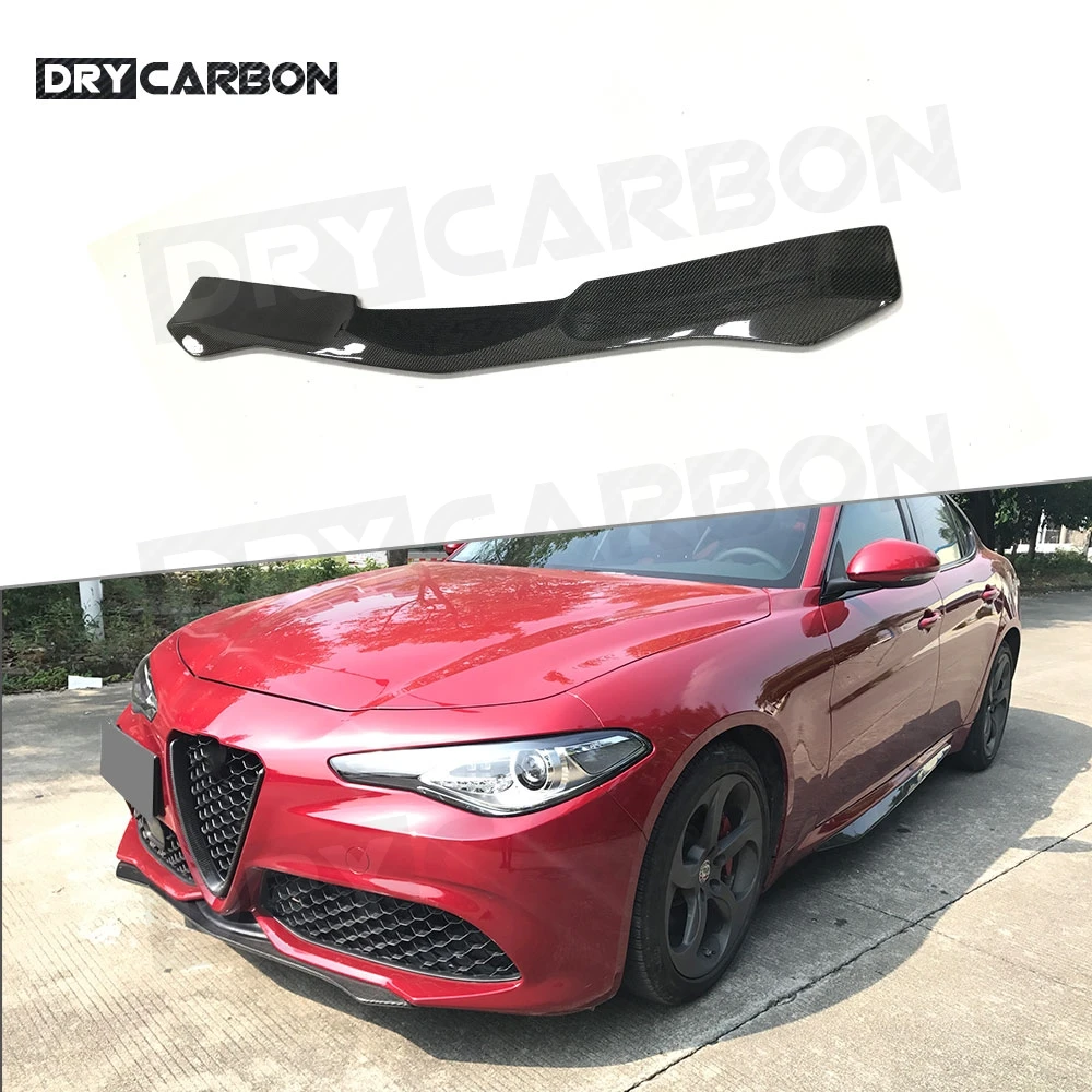 

Carbon Fiber Front Lip Bumper Spoiler For Alfa Romeo Giulia Sedan 2015 - 2021 Head Bumper Chin Car Body Kits Accessories