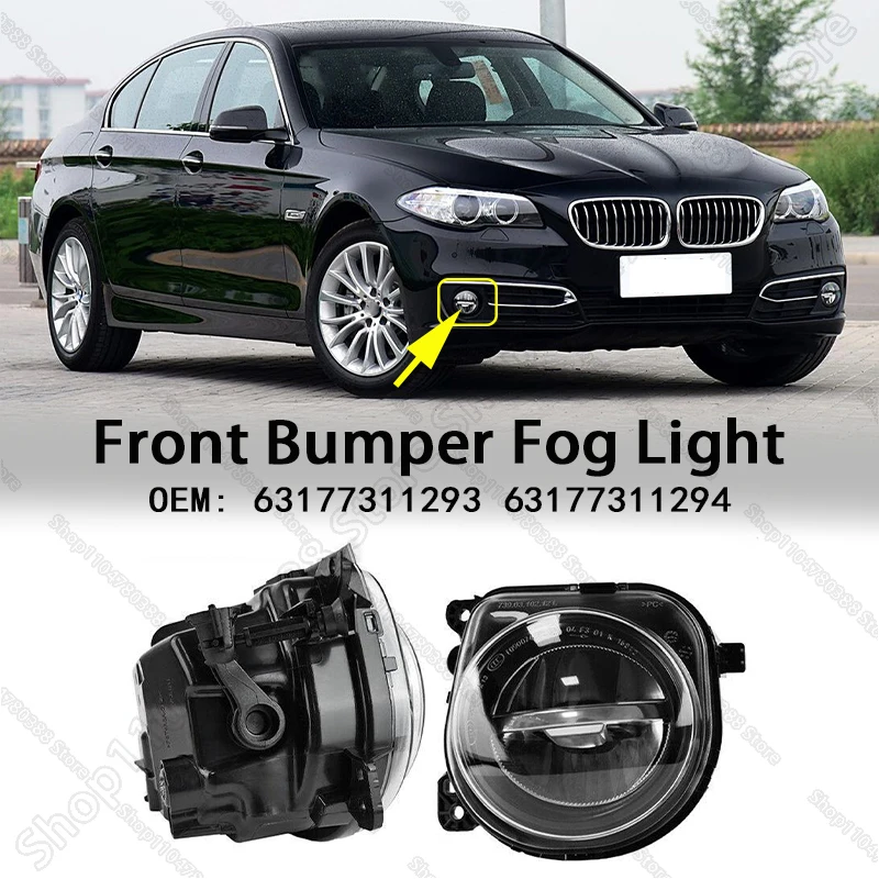 

Front Fog Light LED Lamp For 2014-2017 BMW 528i 528iX 535d 535dX 535i 535iX 550i 550iX, Hybrid 5 (F10) 63177311293 63177311294