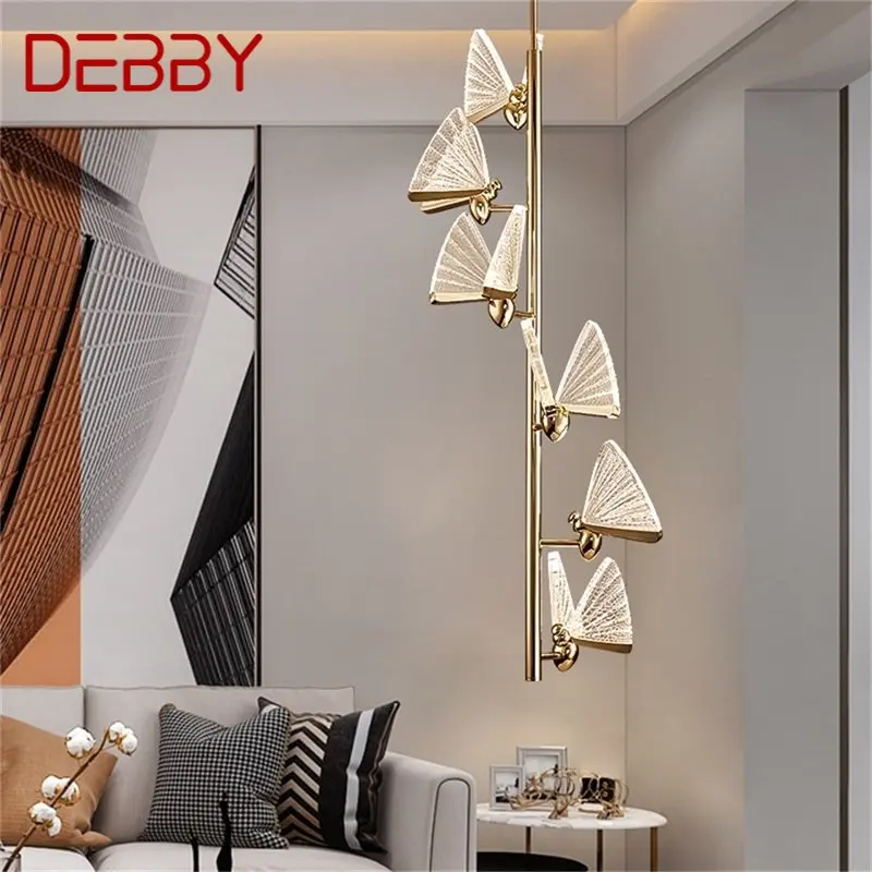 

DEBBY Nordic Chandelier Lamps Fixtures Pendant Lights Butterfly Luxury Home LED for Home Decoration