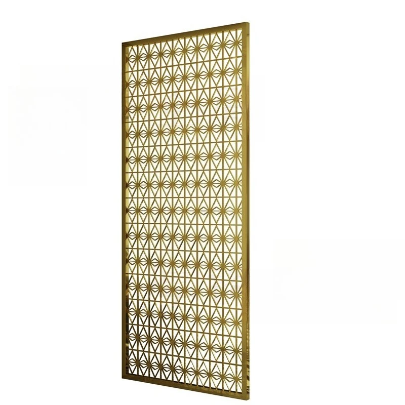 

Fashion carved living room restaurant hotel decoration entrance stainless steel modern light luxury interior