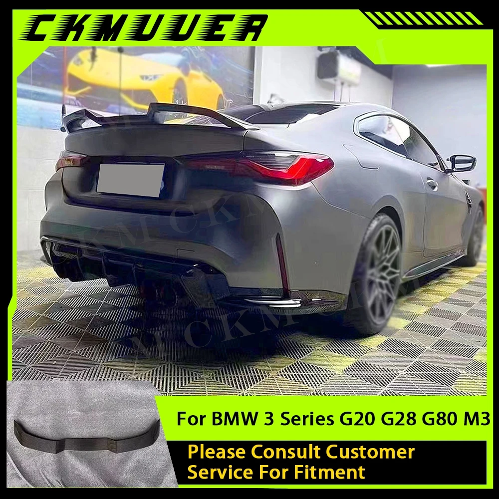

Carbon Fiber V Style Spoiler Rear Boot Duckbill Spoiler Wing for BMW 3 Series G20 G28 G80 M3 Sedan 2020-2023 ABS Car Spoiler