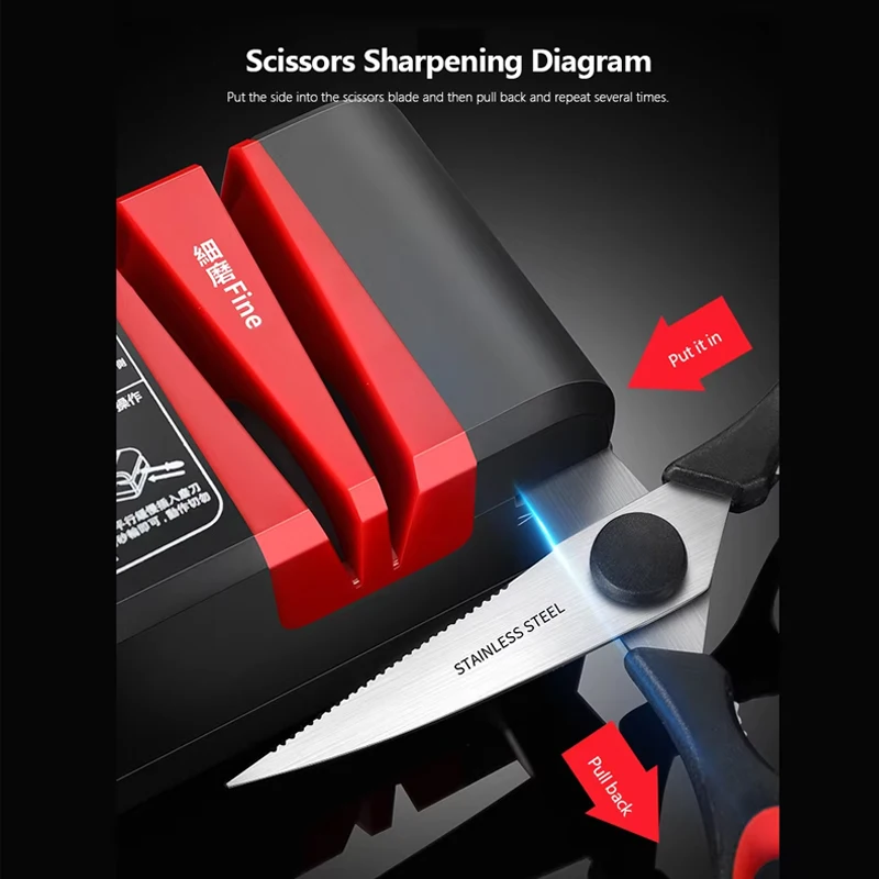 220V Multifunctional Electric Knife Sharpener with Fast Automatic Grinding Stone for Kitchen Knives - Efficient Knife Cutter