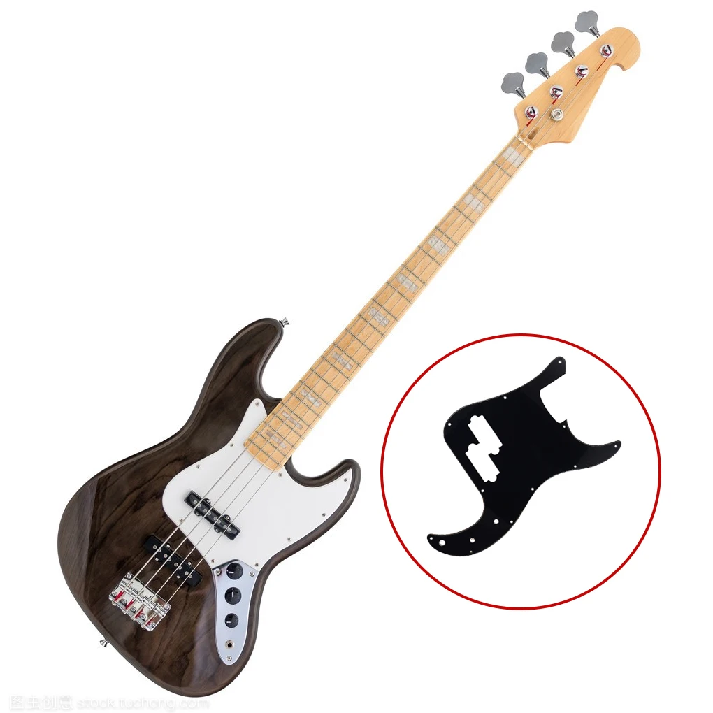 

11 Hole Practical Bass Pickguard Coated Surface Waterproof Scratch Plate Pick Guard for 4-String Standard Accessories