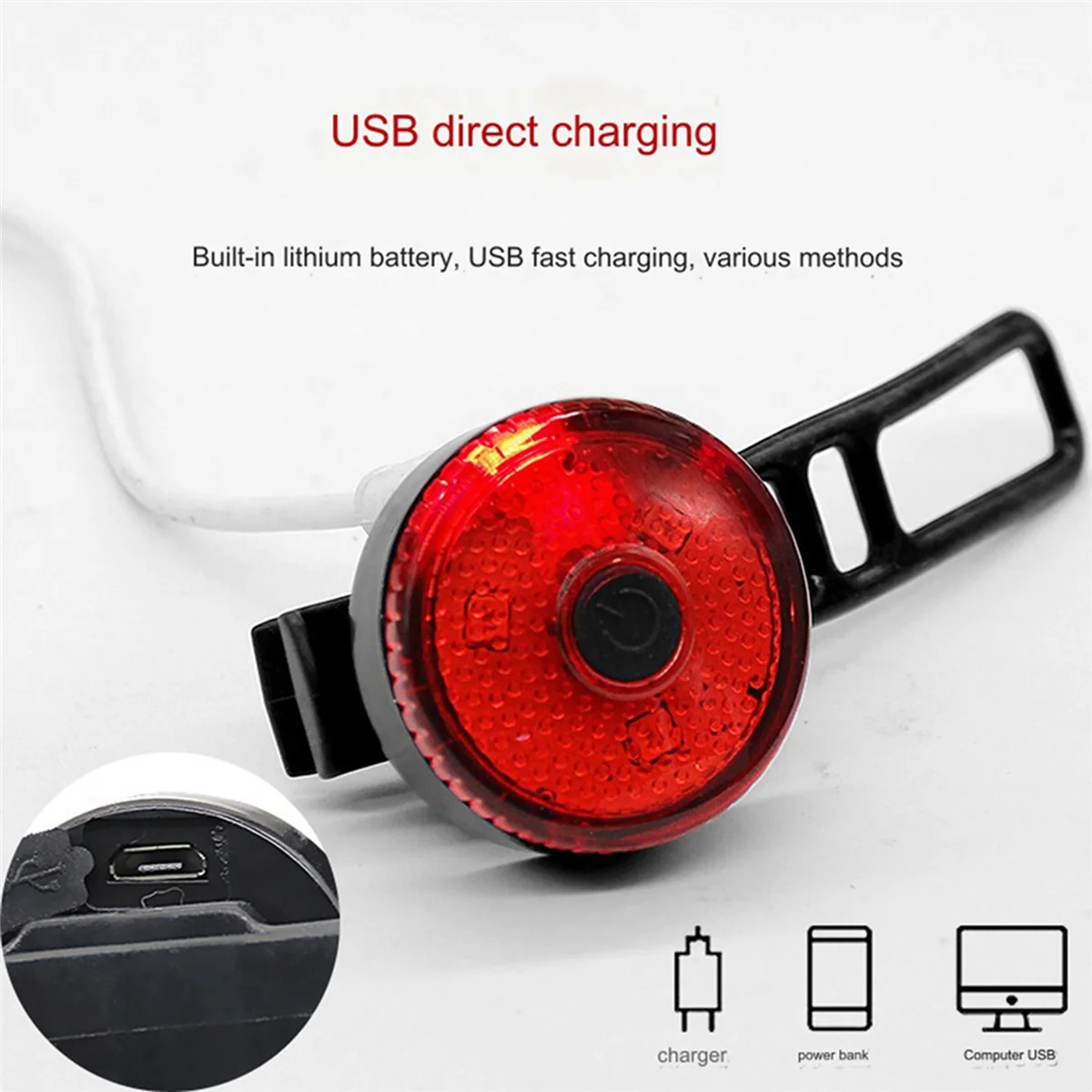 Feux arrière de vélo capteur Intelligent feux de freinage USB Charge vélo lumière lampe de cyclisme éclairage de vélo LED avant lumière C F