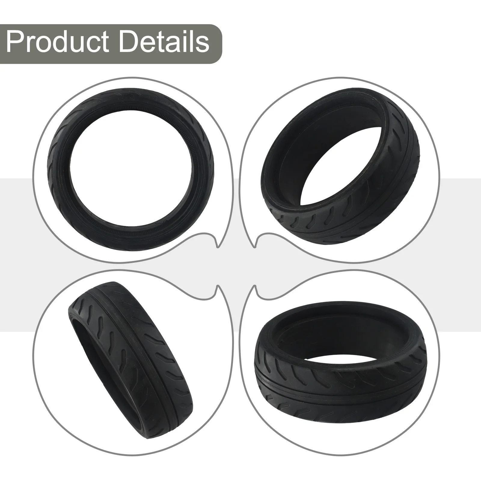 Outer Tires 5 Inch 1.6x5 Solid Wheel 5.5x2 Solid Full Wheel For Electric Scooter 5x2 Rubber+Aluminum Wear-proof E-bike Tires