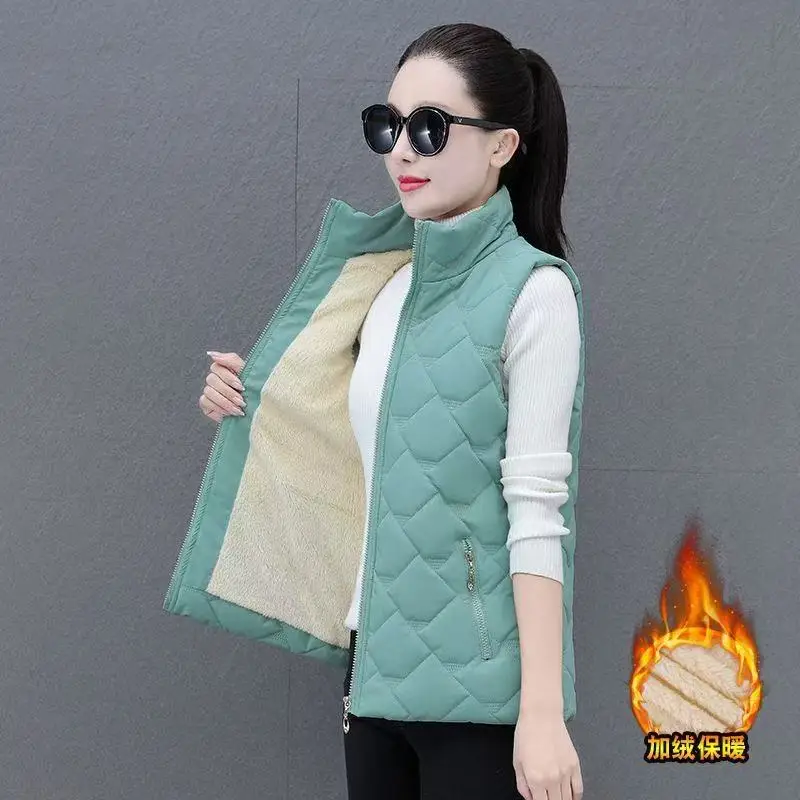 

2026 зимний бархатный жилет, женский корейский свободный повседневный хлопковый жилет, женский жилет без рукавов, куртка, женские парки, верхняя одежда, топы