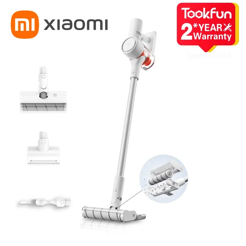 Xiaomi Mi Wireless Vacuum Cleaner 2 Smart Home Appliance Mopping Robot 150 AW Suction 60 min Battery Life Mite Removal Brush