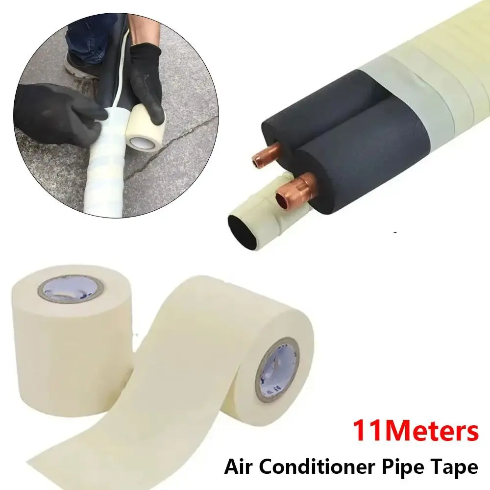 1Pcs 9-11m Duct Sealing Tape PVC Waterproof Air Conditioner Pipe Tape 60mm Sunscreen Copper Tube Bandage