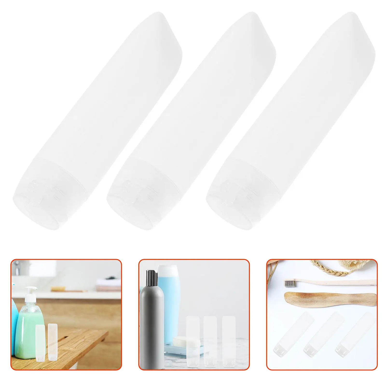 10Pcs Travel Empty Toothpaste Bottles Refillable Clear Plastic Squeeze Tubes Leak Proof Compact Travel Size Dispenser