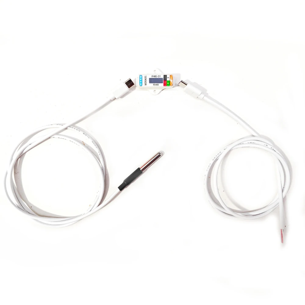 DS18B20 Waterproof Temperature Sensor RS485 Long Distance OLED Screen Modbus Communication Mobile Phone APP