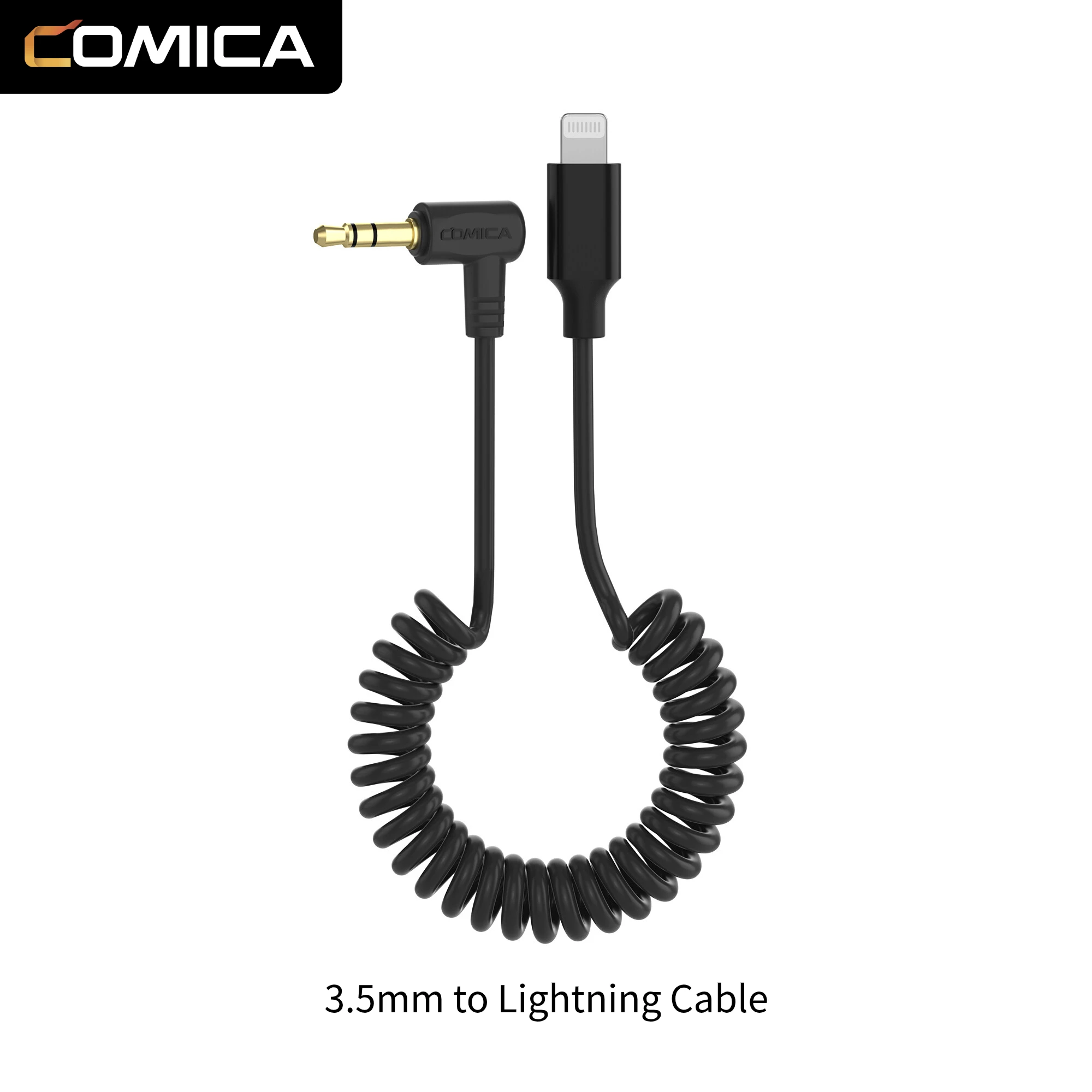 3.5mm TRS to Ligntning Audio Adapter Cable, Comica CVM-D-MI Audio Cable Compatible with All COMICA Microphones with 3.5mm TRS