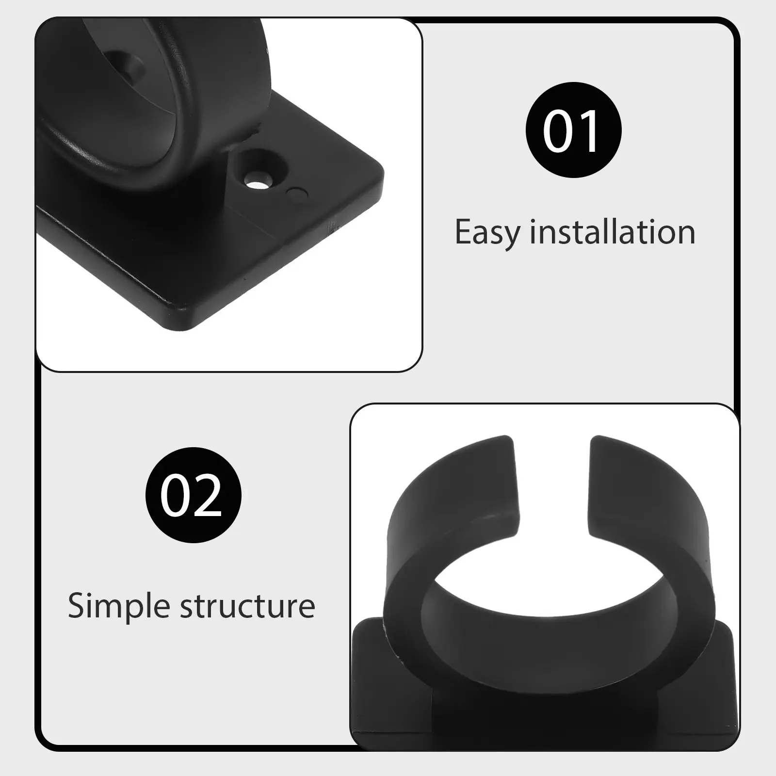 10Pcs Sturdy Square Mic Clip for Wall Or Desk Mounting Ideal for Home Office Studio Wall Hanger Clip