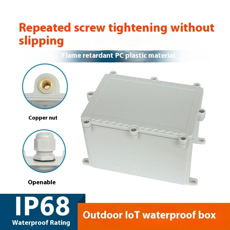 

Sealed Waterproof Wire Box Plastic Ear Shell IP68 Security High Temperature Resistance Power Supply Monitoring Junction Box