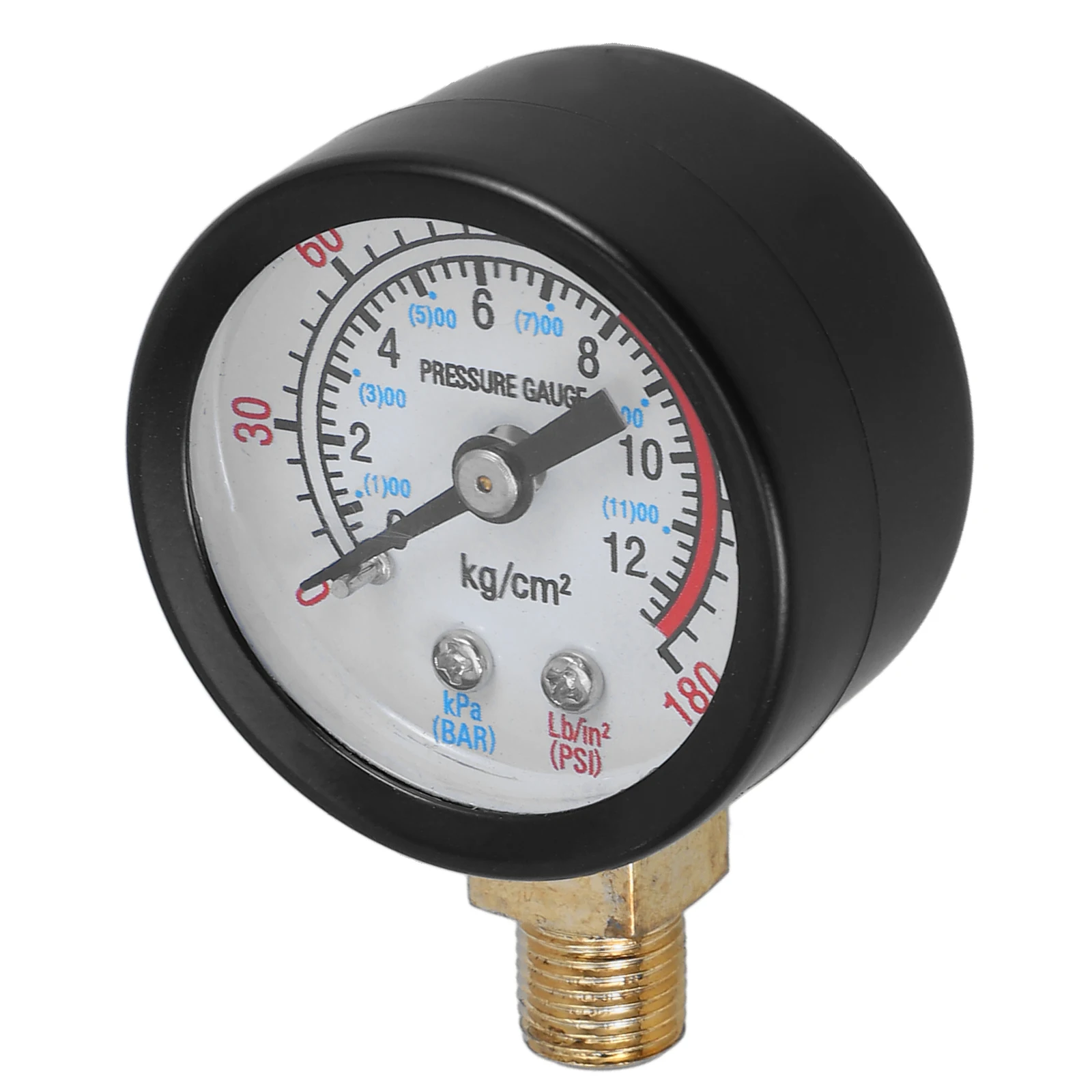 

Y40 Vertical Radial Pressure Gauge 0 12KG High Compressor Pump Accessories Industrial Gas Liquid Measurement Brass