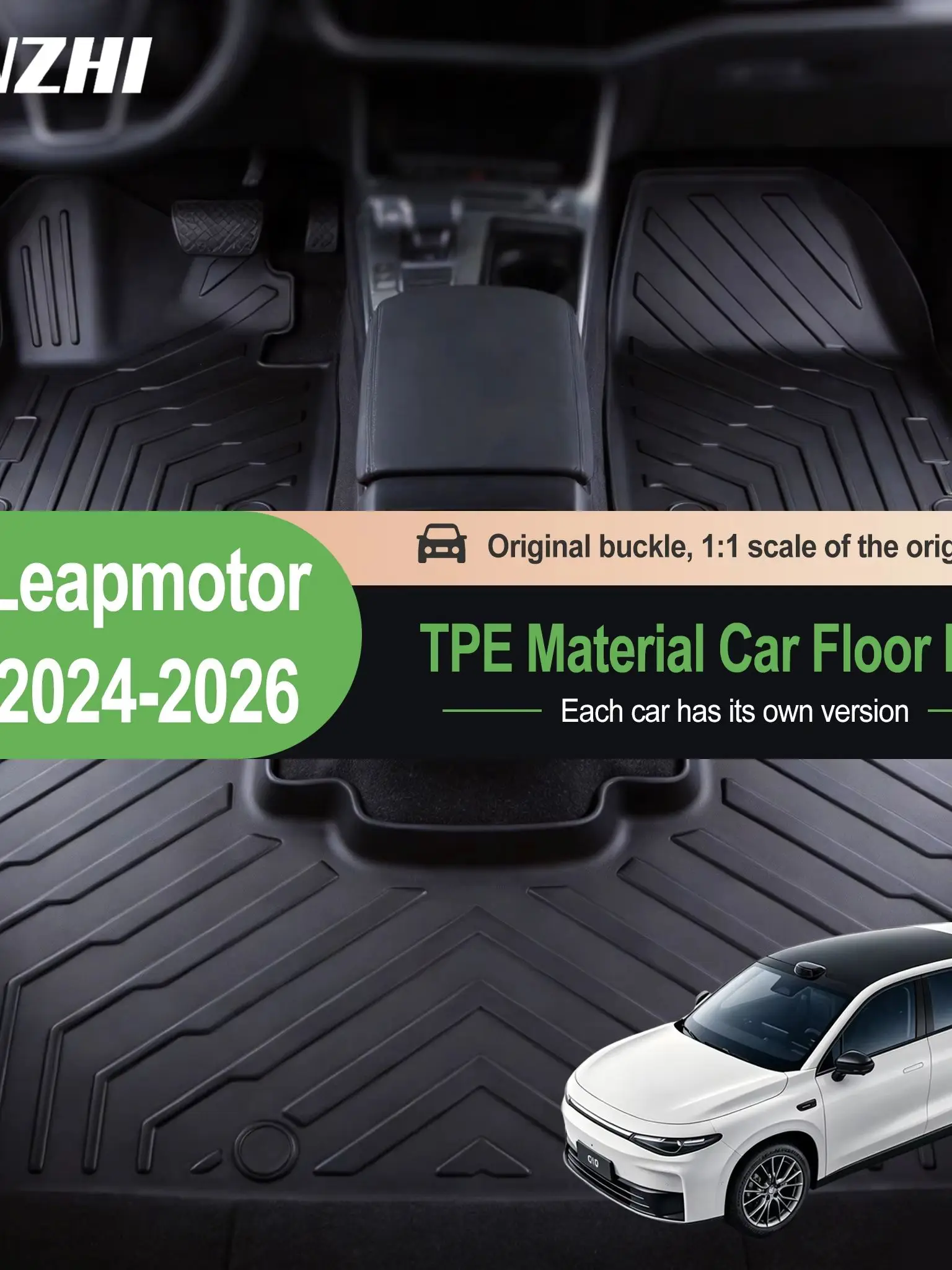 3D TPE Autofußmatten & Kofferraumauskleidung für Leapmotor C10 2024 2025 2026 Allwetter Wasserdichte Fußmatten Rutschfeste Autozubehör
