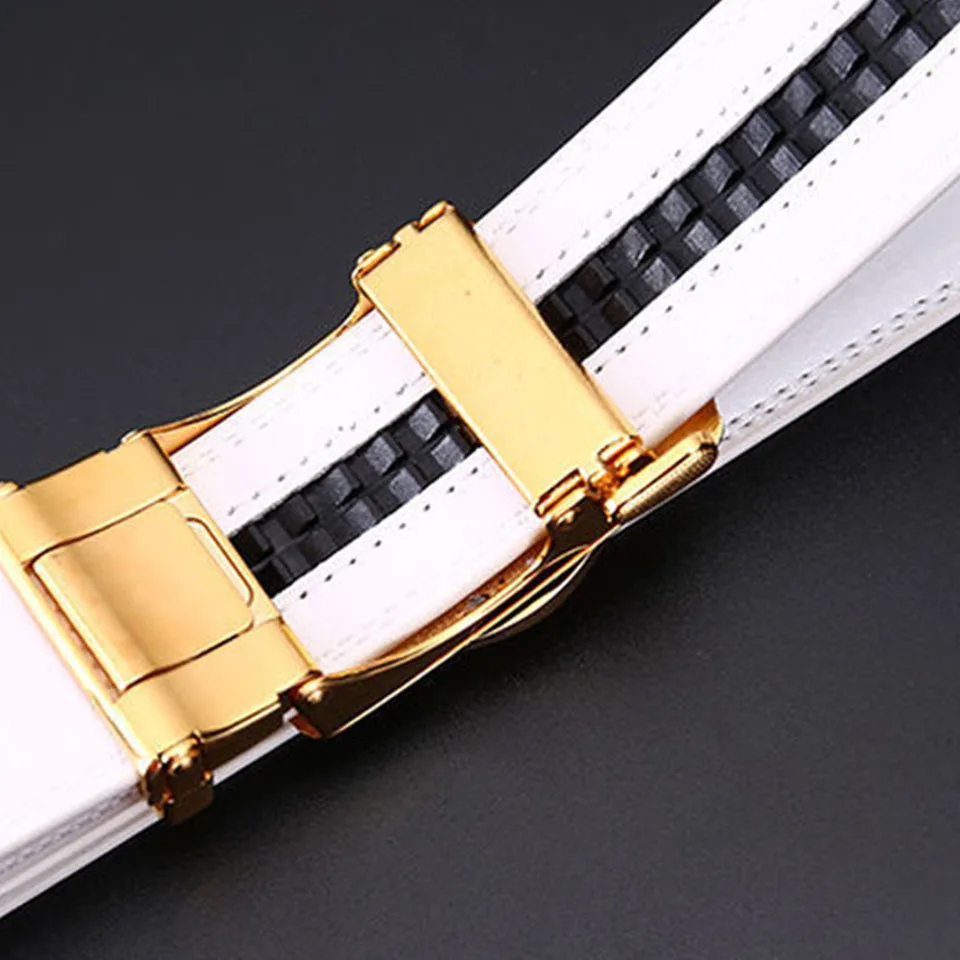 New Operation Automatic Buckle Belt Korean Edition Trendy Men High Quality Business Travel Middle And Youth Versatile Pants Belt