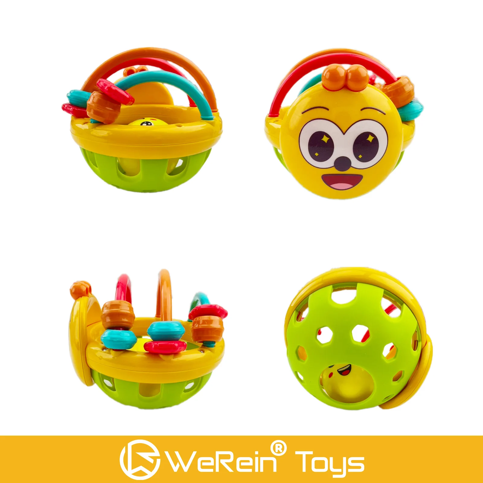 Palla portatile per api in silicone morbido per neonati e bambini piccoli Giocattolo da presa Texture confortevole Giocattolo per lo sviluppo