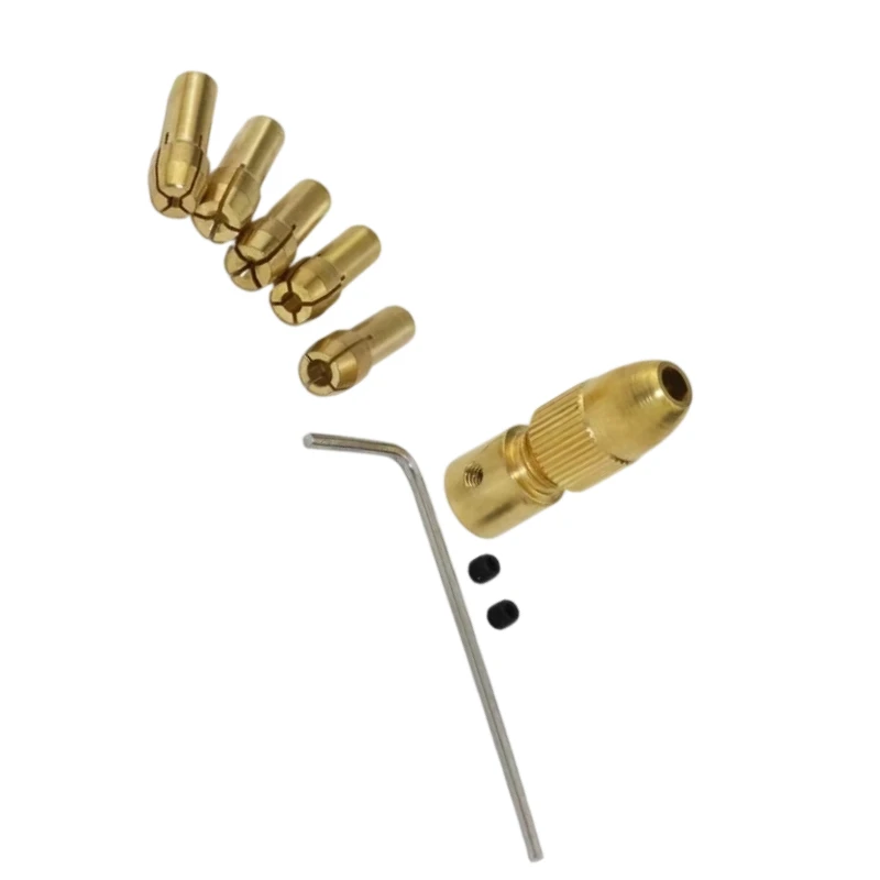 Miniature electric drill, self-tightening chuck, hand drill, small electric grinding, woodworking brass drill clip