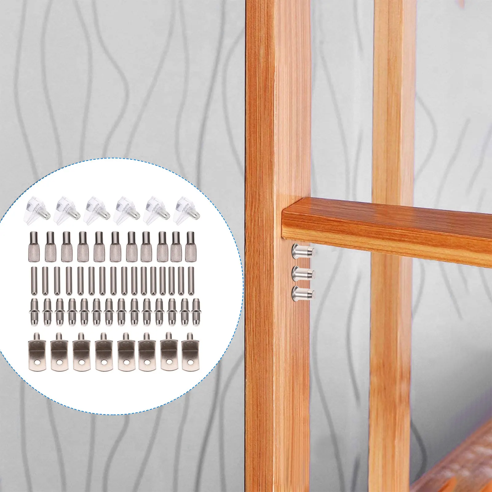 

100pcs Shelf Support High Quality Durable Movable Closet Partition Pin Bookcase Pegs Hardware Nails Clip Layered Support