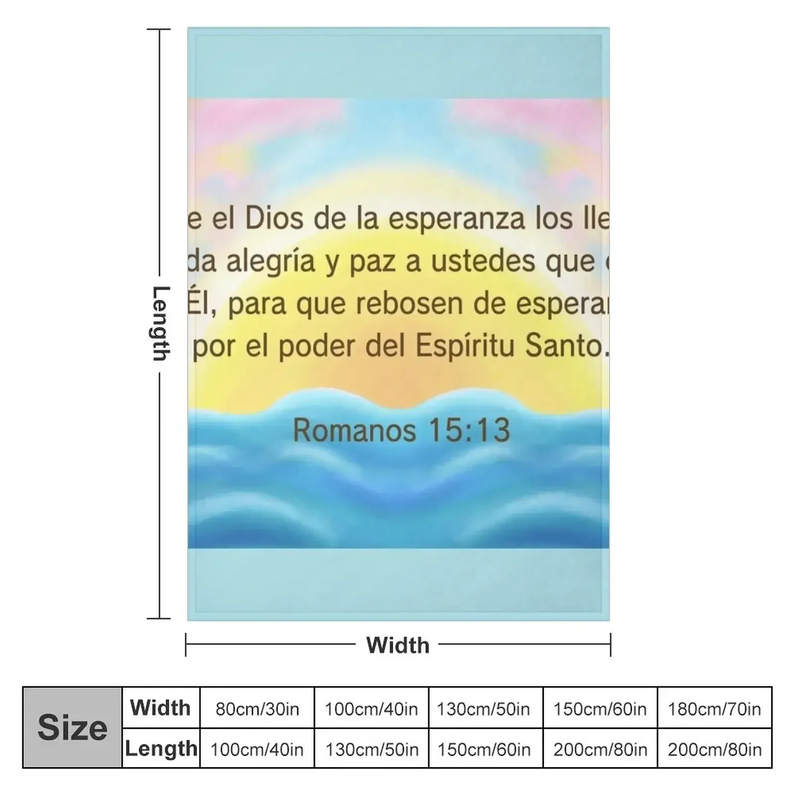 Alegre Colorida Puesta De Sol Con Versículo Bíblico Throw Blanket Decorative Throw blankets ands Plaid Blankets