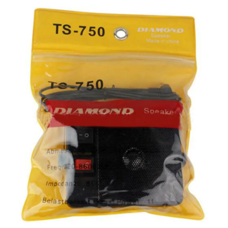 حقيقية الماس TS-750 مكبر الصوت الخارجي 3.5 مللي متر TS750 TS750 مكبر الصوت ل Yaesu كينوود Icom CB راديو السيارة المحمول اسلكية تخاطب
