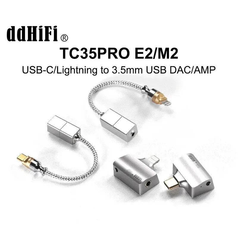 

DD ddHiFi TC35Pro M2 / TC35Pro E2 USB DAC AMP Dongle Type-C/Lightning на 3,5 мм усилитель CS43131 ES6903Q чипы DSD256 PCM384