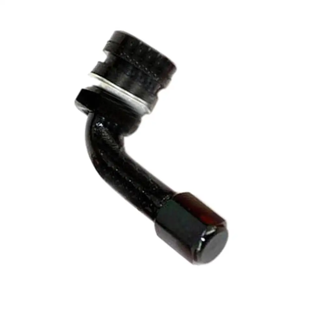 90 Degree Auto Engine Tire Tire Wheel Valve Caps Air Stem Black & Red