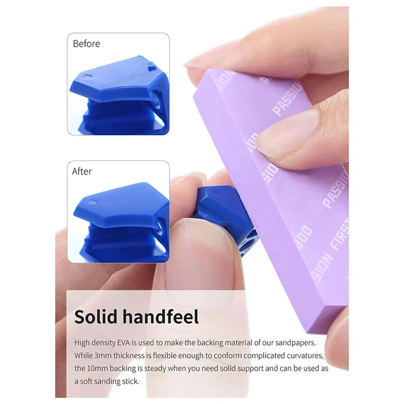AB42-XSS-S01 Storage Included Power Sponge Sandpaper Set 3Mm 10Mm Case Soft Fit For Curved Surfaces Comfortable Grinding Tool