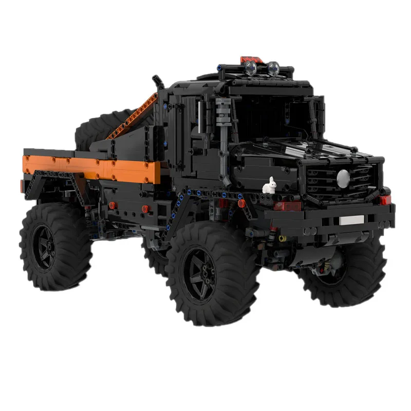 MOC-217460 Nieuwe Klassieke Zwarte Vrachtwagen Bouwsteen Model 1856 Onderdelen Creatief Speelgoed voor Jongens Kinderen Verjaardag Kerstcadeau