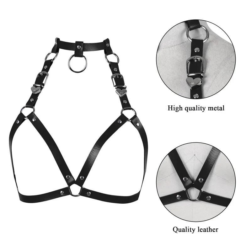 

Женский готический панк-ремень для тела, пояс-ремень из искусственной кожи для рейвов, фестивалей и клубов