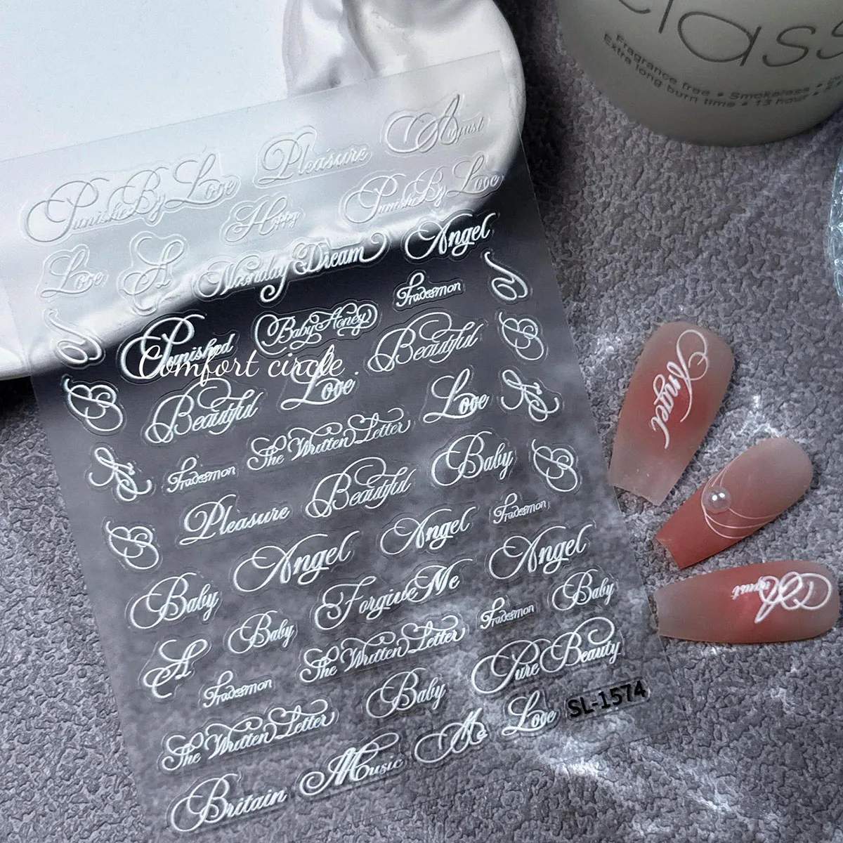 

Черно-белые декоративные наклейки для ногтей с английскими буквами, словами, алфавитом, плоские, самоклеящиеся, для DIY-дизайна