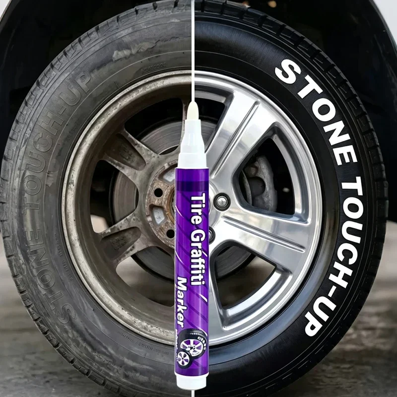 6/3pcs Car Tire Marking Pen Quick Drying for Car Motorcycle Tires, DIY Oil-based Marker Pen Prone to Smudging Blurring White