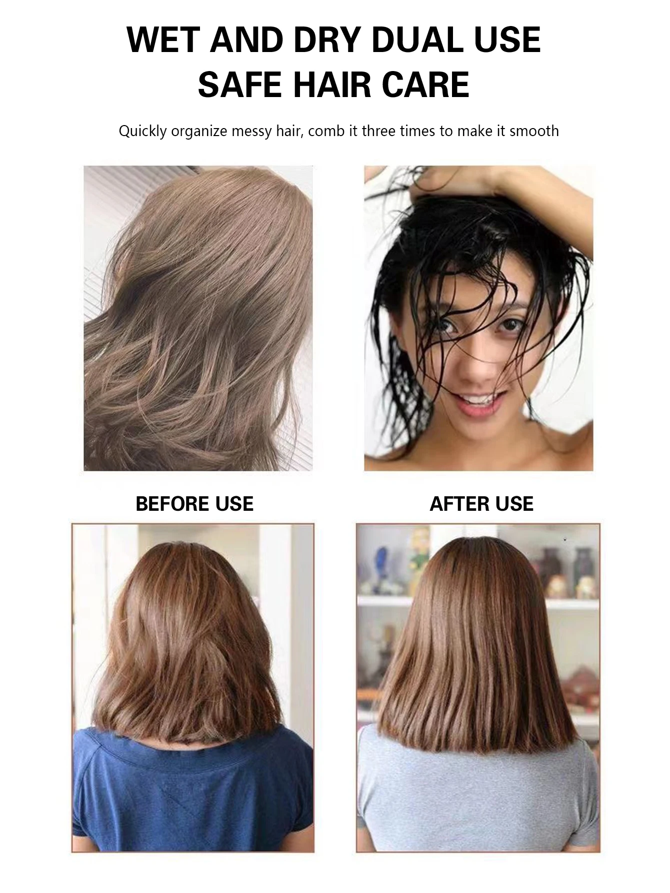 Peine de cojín de aire para cabello enredado, cepillo de pelo, masaje, antiestático, ahuecado, mojado, rizado, herramienta de peinado de peluquero