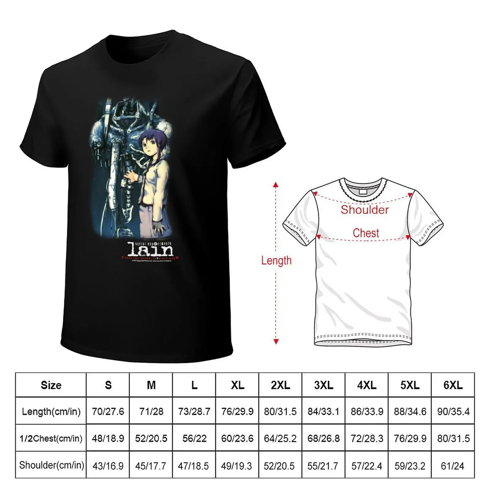 Serial Experiments Lain Mech T-shirt animal prinfor boys for a boy sports fans tops mens workout shirts