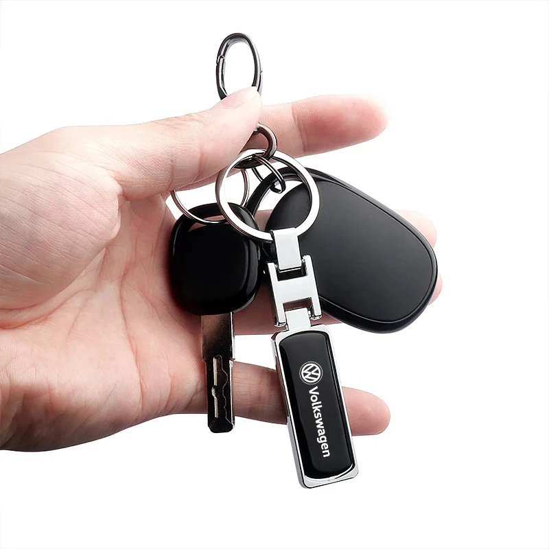 Styling Mouldings 3D Metal Car Logo Key Chain Keyring Auto Interiors Accessories For Volkswagen VW Rline R GTI Amarok T5 Phaeton - view 5