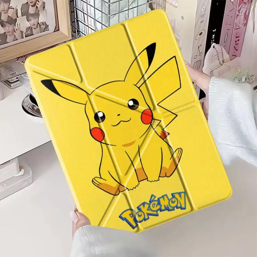 Etui na tablet z motywem Pikachu z kreskówki Pokemon, pokrowiec na iPad Air 4 5 M3 M2 1 2 M4 11 cali Pro 2025 Mini 6 7 Pro 11. generacji 10. generacji 9. generacji 8. generacji — zdjęcie produktu 4