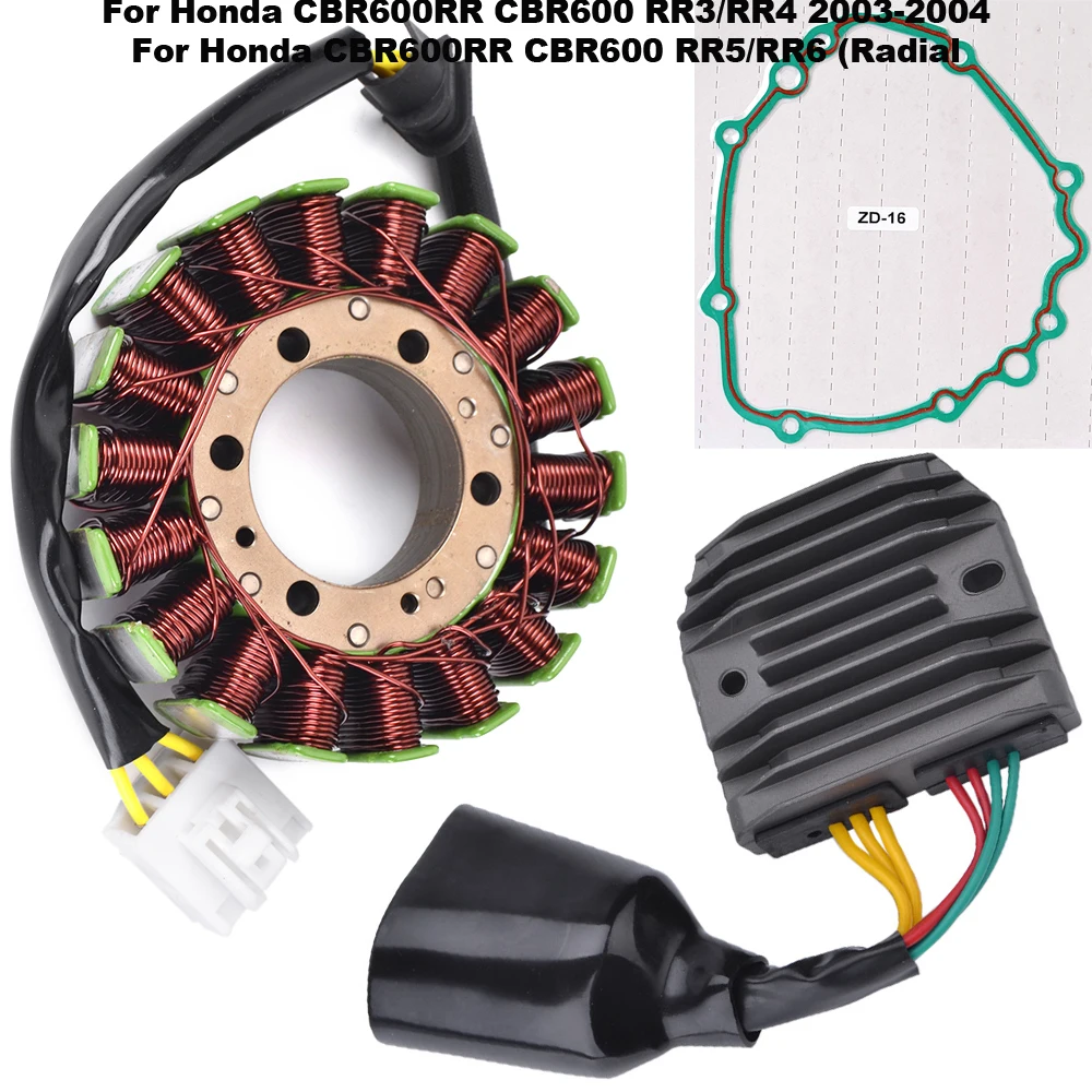 

Motorcycle Regulator Rectifier Stator Coil Gasket For Honda CBR600RR CBR600 RR3 RR4 RR5 RR6 2003 2004 2005 2006