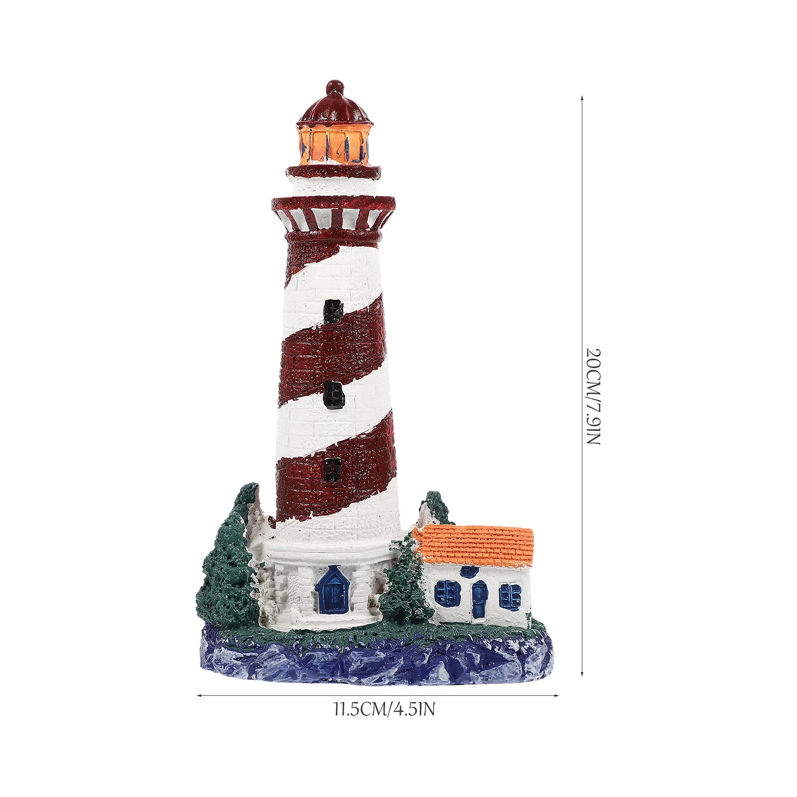 

Lighthouse Fish Tank Decor Small Mediterranean for Aquarium Desktop Decoration Beacon Model