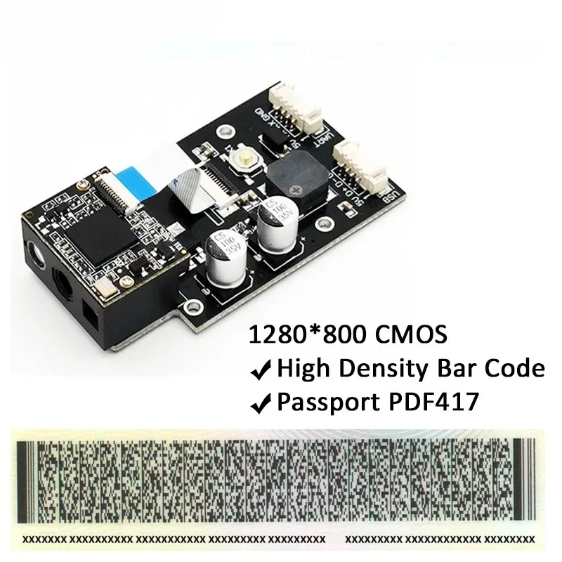 GM69 1280*800CMOS High Density Bar Code Readable 1D 2D USB UART PDF417 Bar Code Qr Code Scanner Module Reader