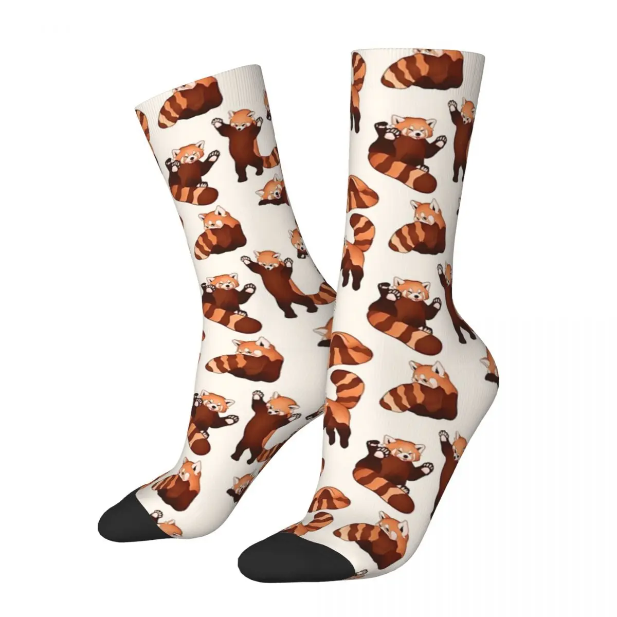 Calcetines de animales de Panda Rojo Harajuku, medias largas de alta calidad para todas las estaciones, accesorios para regalos Unisex