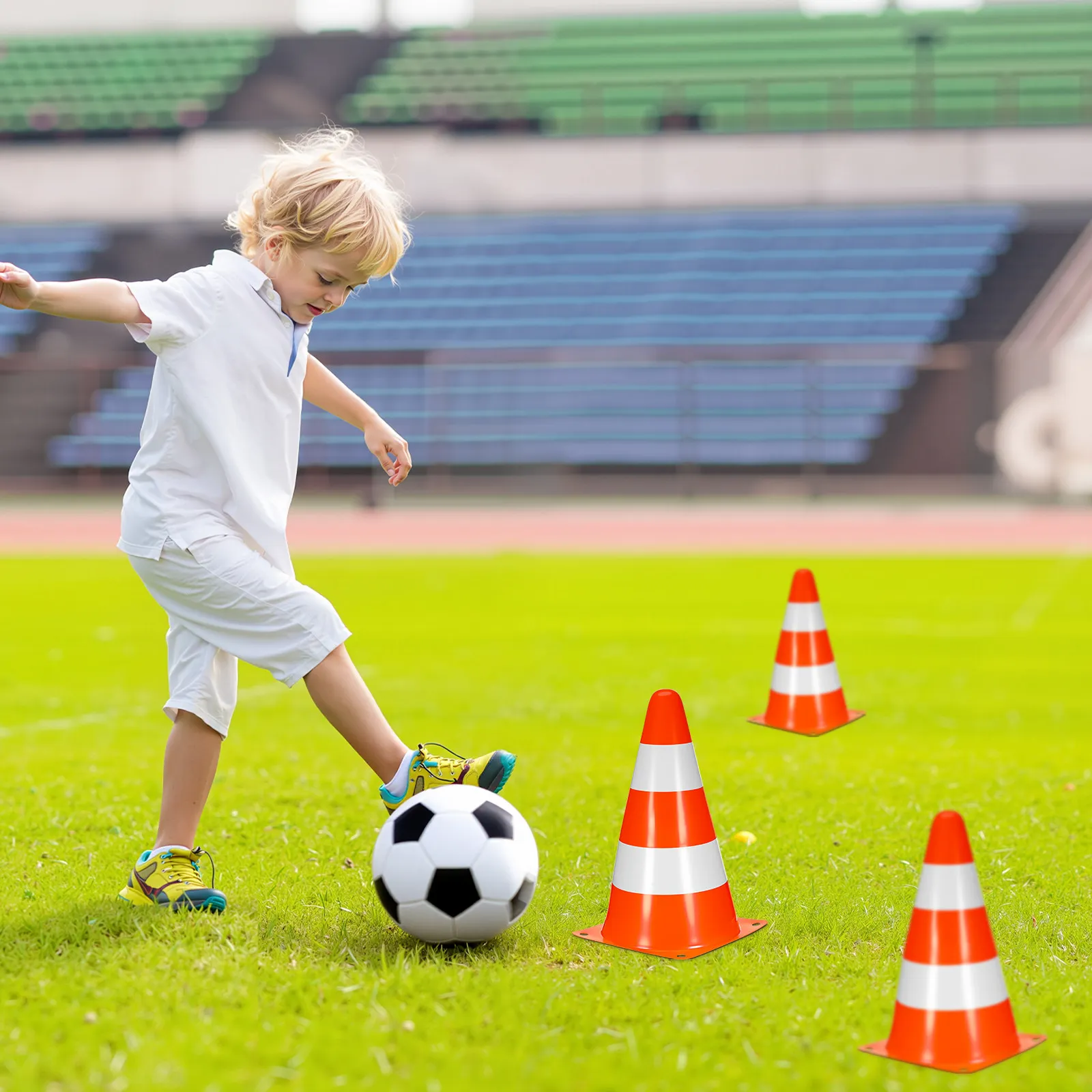 6pcs Traffic Cones Warning Cones For Road Safety kids roller skates training Cones Portable soccor football skill training Cones