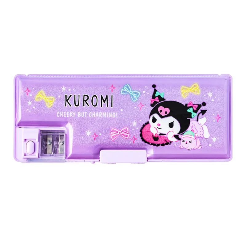 Imagem -05 - Kawaii Sanrio Kuromi Lápis Case Criatividade Organizador Papelaria Multifunções Suprimentos Caixa de Armazenamento das Meninas Presente de Aniversário Estudante