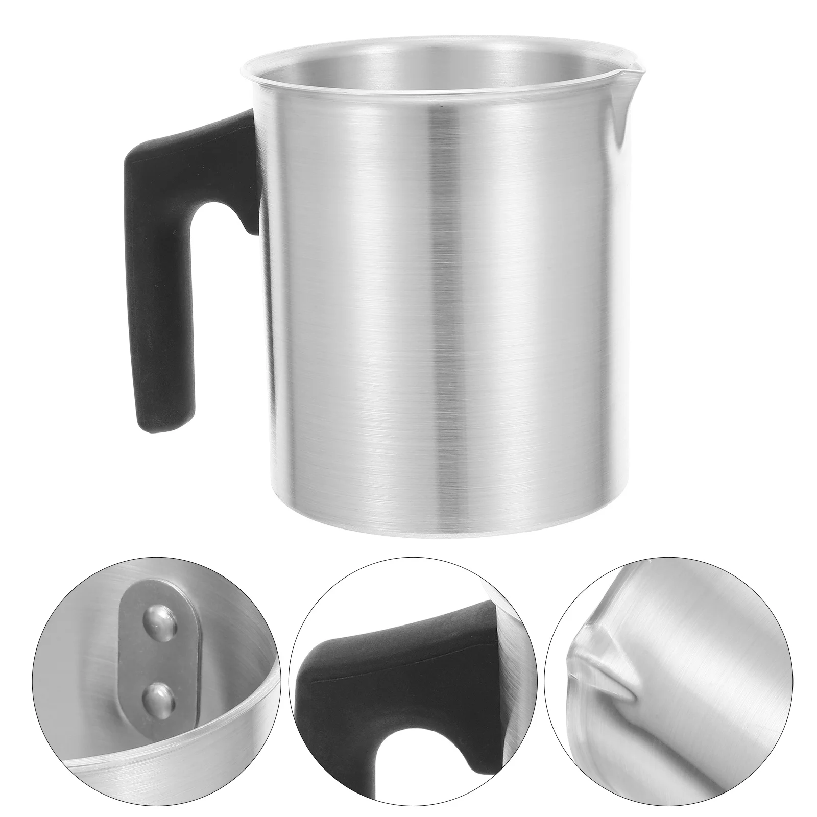 

700Ml Wax Melting Pot Aluminum Dripless Spout Pitcher For Diy Lipstick Beeswax Crafting Large Capacity Metal Pouring Jug