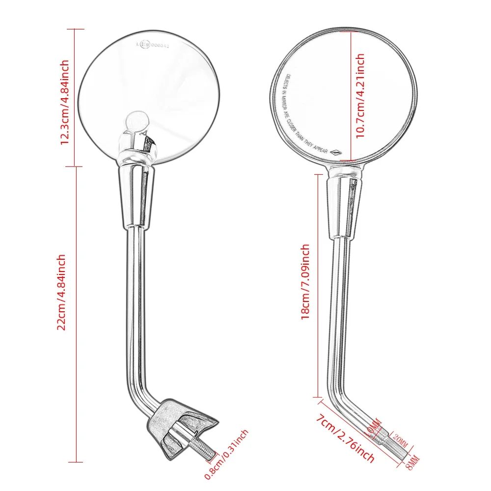 Motorcycle Rearview Mirror Side Mirrors For vespa Primavera 4T-3V E2 E4 50 125 150 2T 4T NOABS 2013-2018 Motorcycle Accessories - Image 3