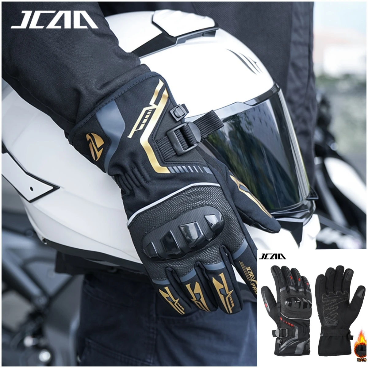 

Winter New Motorcycle Gloves Touch Screen Moto Cycling Guantes Waterproof PVC Protective Motorbike Gloves