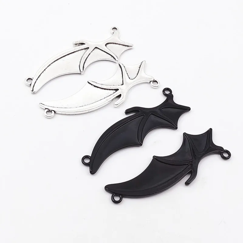 10pcsVampire Bat Wings Pendant DIY Alloy Devil Wings Jewelry Accessories Halloween Pendant