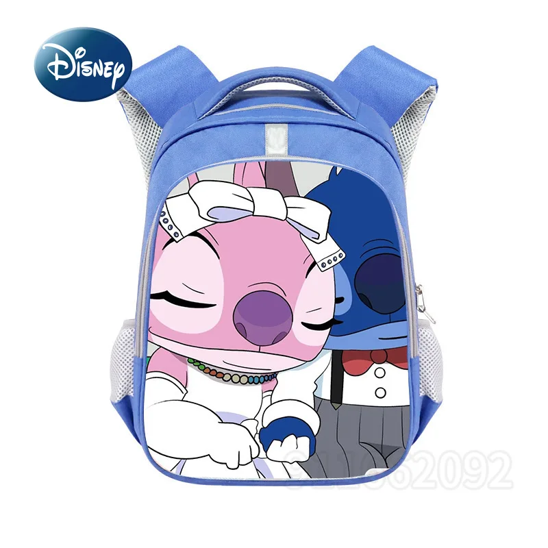 Mochila escolar Disney Stitch para niños, bolso de dibujos animados, mochila para niños, gran capacidad, alta calidad